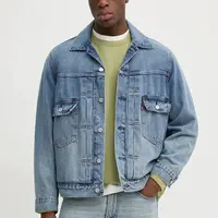 Bavlněná džínová bunda Levi's TYPE 2 TRUCKER modrá barva, přechodná, A7632