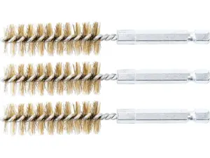 BGS Technic BGS 3078-16-M Mosazné kartáče pr. 16 mm, upínání 1/4", 3 ks (Sada BGS 3078)