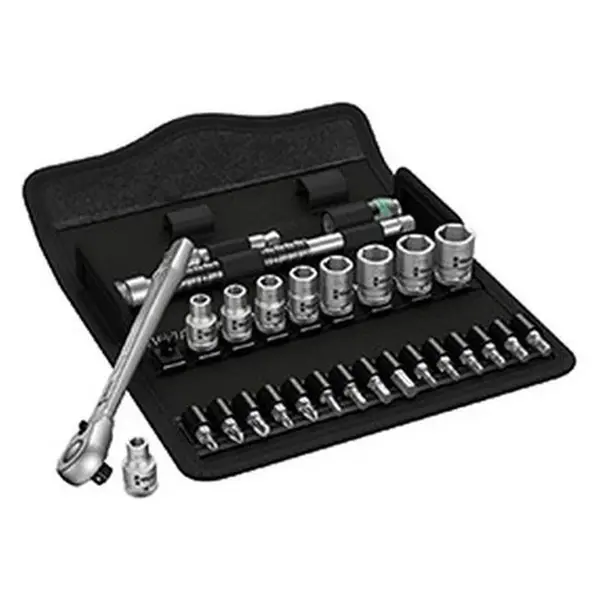 Wera 004021 Sada ráčnová Zyklop Metal 8100 SA 11, 28 d. upínací část 1/4" - coulová