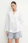Halenka MICHAEL Michael Kors dámská, bílá barva, hladká, MS540SPH7A