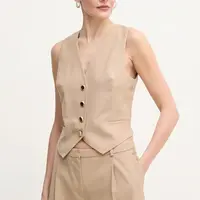 Vesta s příměsí vlny Marciano Guess IRINA béžová barva, jednořadá, 5GGN06 7294A