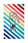 Bavlněný plážový ručník Lacoste LRAINBOW 100 x 170 cm více barev