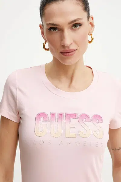 Tričko Guess DEGRADE růžová barva, W5GI14 J1314