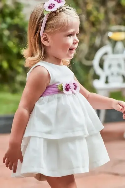 Dívčí šaty Mayoral bílá barva, mini, 1911