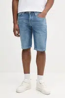 Džínové šortky Pepe Jeans SLIM GYMDIGO SHORT TRACK pánské, modrá barva, PM801075HV1