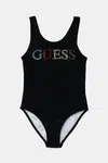 Jednodílné dětské plavky Guess černá barva, J5GZ01 KCA60