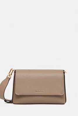Kožená kabelka MICHAEL Michael Kors NESSA béžová barva, 30T5G8ZM1L