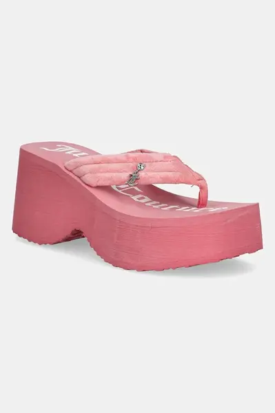 Žabky Juicy Couture WHITNEY VELOUR Y2K WEDGE