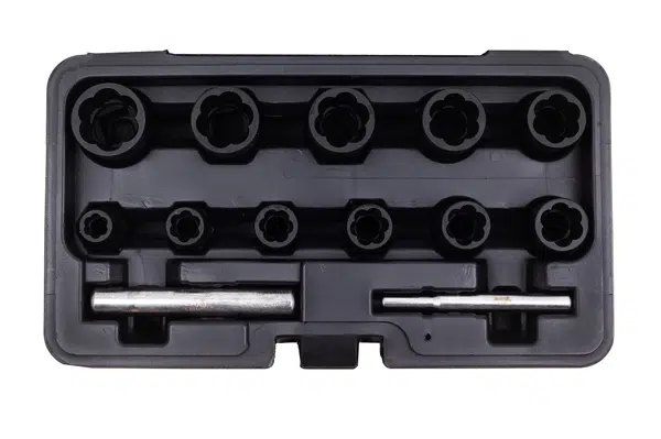 Hlavice 1/2” a 3/8” na poškozené šrouby, velikosti 8-21 mm, sada 13 ks - ASTA