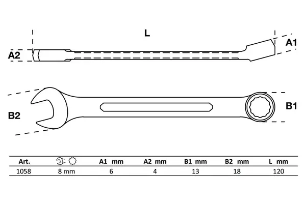BGS technic Klíče očkoploché CrV (různé velikosti 6-50mm) - BGS Velikost: 12 mm
