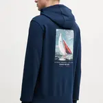 Bavlněná mikina Tommy Hilfiger pánská, tmavomodrá barva, s kapucí, hladká, MW0MW39151