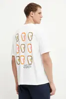 Bavlněné tričko The North Face Nuptse Oversized bílá barva, s potiskem, NF0A8C3TFN41