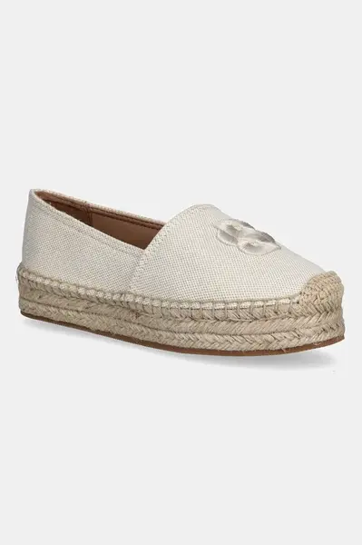 Espadrilky BOSS Madeira béžová barva, na platformě, 50542336