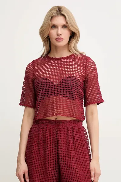 Tričko MAX&Co. dámské, vínová barva, 2516941064200