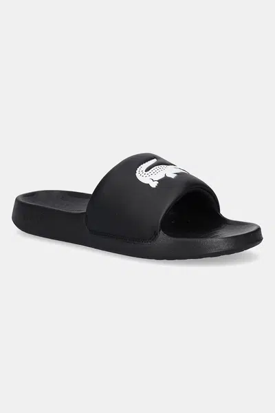 Pantofle Lacoste SERVE SLIDE 1.0 pánské, černá barva, 49CMA0021