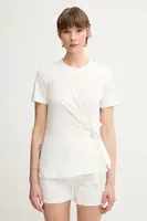 Bavlněné tričko Tommy Hilfiger dámské, bílá barva, WW0WW44559