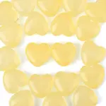 20Pcs Transparent Spray Painted Glass Beads