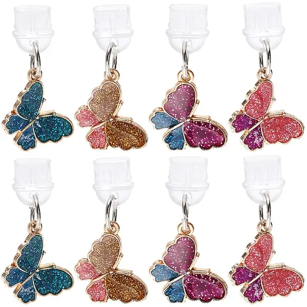 8Pcs 4 Colors Silicone Mobile Anti-Dust Plugs