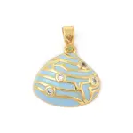 Brass Micro Pave Cubic Zirconia Pendants