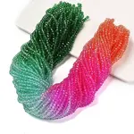 Transparent Painted Glass Beads Strands