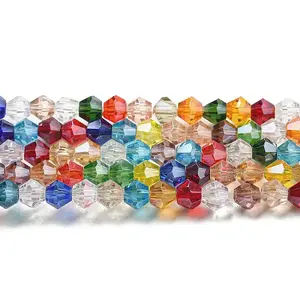 Transparent Electroplate Glass Beads Strands