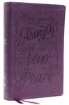 NKJV, Giant Print Center-Column Reference Bible, Verse Art Cover Collection, Leathersoft, Purple, Red Letter, Comfort Print - Thomas Nelson