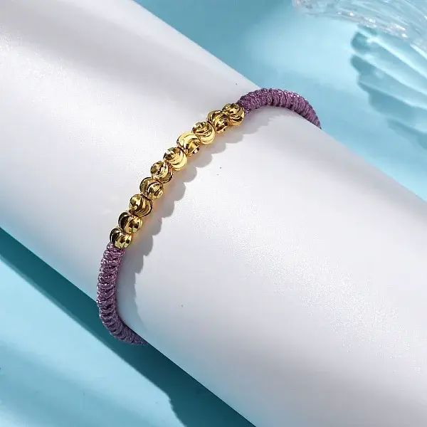Polyester Cord Braided Bead Bracelets for Women