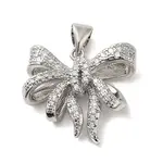 Brass Micro Pave Clear Cubic Zirconia Pendants