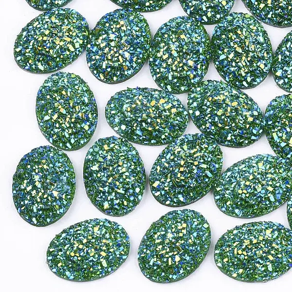 Electroplate Druzy Resin Cabochons