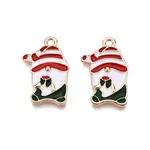 Christmas Theme Rack Plating Alloy Enamel Pendants