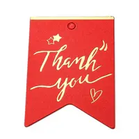 100Pcs Hot Stamping Thank You Paper Gift Tags