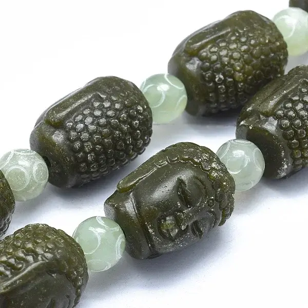 Natural Xiuyan Jade Beads Strands