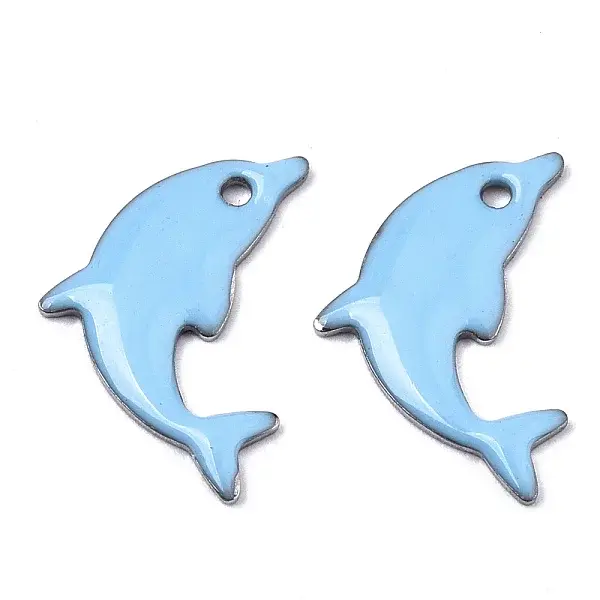 201 Stainless Steel Enamel Pendants