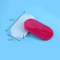 Oval DIY Food Grade Silicone Coaster Molds