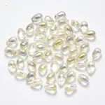 Transparent Spray Painted Glass Charms