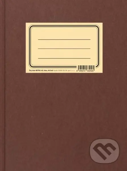 BOBO šitý poznámkový blok Retro A5, linkovaný