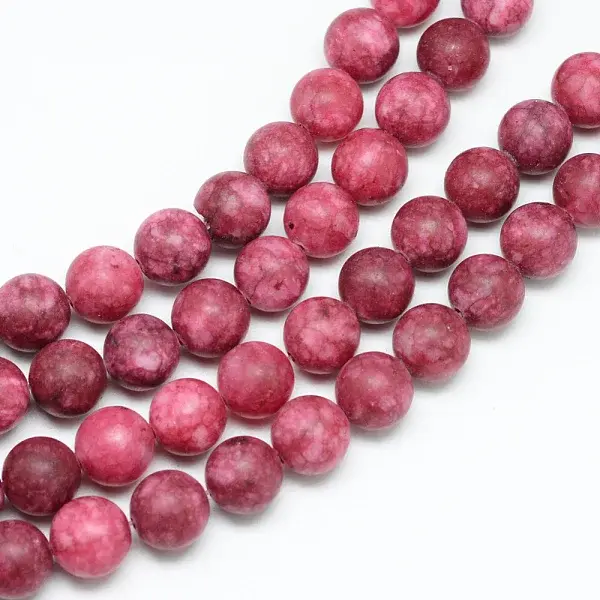 Natural White Jade Bead Strands