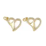 Brass Micro Pave Clear Cubic Zirconia Pendants