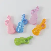 Opaque Solid Color Acrylic Violin Pendants