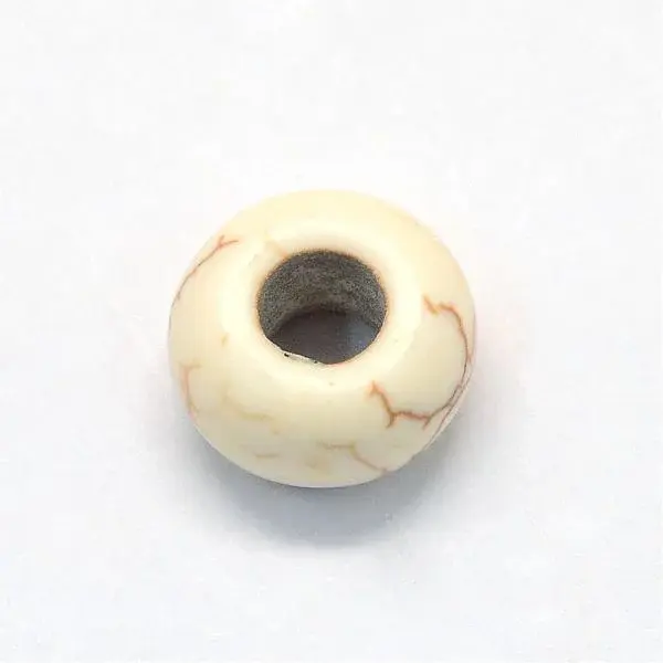 Synthetic Howlite European Beads