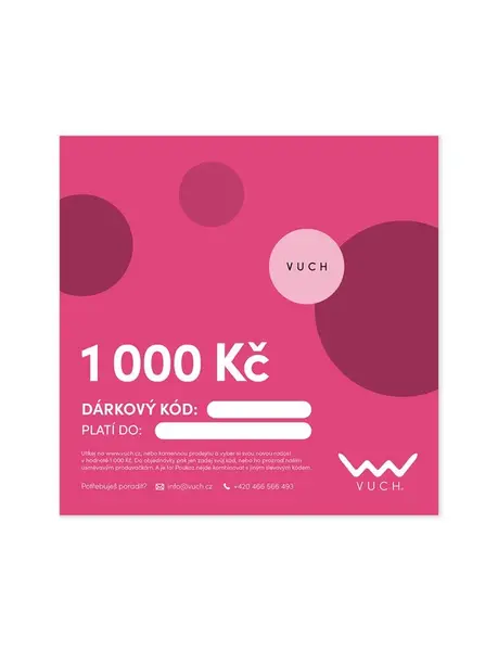 VUCH Elektronický dárkový poukaz v hodnotě 1 000 Kč