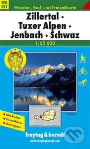151 Zillertal, Tuxer Alpen, Jenbach, Schwaz 1:50 000 - kniha z kategorie Mapy Evropy