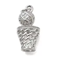 Brass Micro Pave Cubic Zirconia Pendants