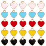 100Pcs 5 Colors Alloy Enamel Charms