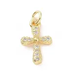 Brass Micro Pave Cubic Zirconia Charms