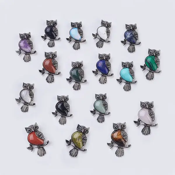 Natural & Synthetic Mixed Stone Pendant