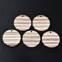 Stripe Resin & Wood Pendants
