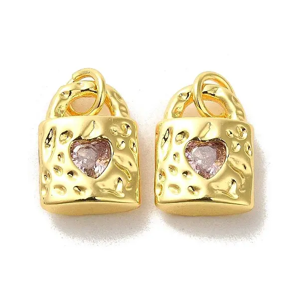 Brass Micro Pave Cubic Zirconia Pendants