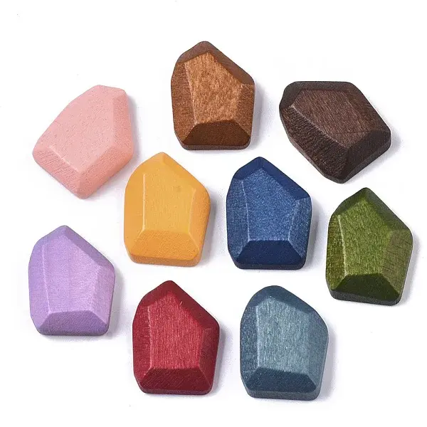 Painted Wood Cabochons