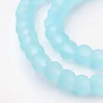 Baking Paint Transparent Glass Bead Strands